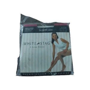 NWT White Stag Control Top Suntan Medium/Tall Sheer Support Pantyhose Spandex